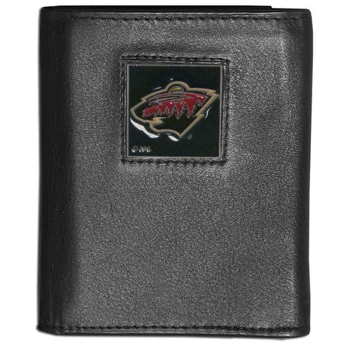 Minnesota Wild® Leather Trifold Wallet