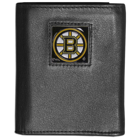 Boston Bruins   Leather Tri fold Wallet 