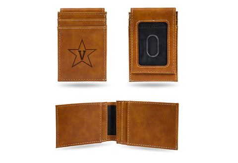 Vanderbilt Commodores Laser Engraved Front Pocket Wallet