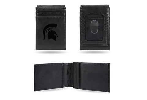 Michigan State Spartans Laser Engraved Front Pocket Wallet
