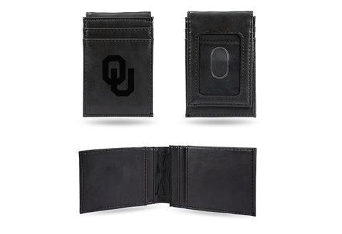 Oklahoma Sooners Laser Engraved Front Pocket Wallet