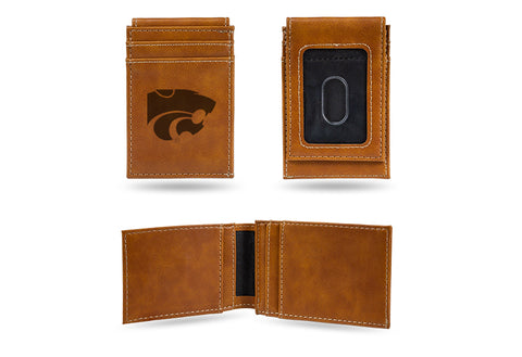Kansas State Wildcats Laser Engraved Front Pocket Wallet