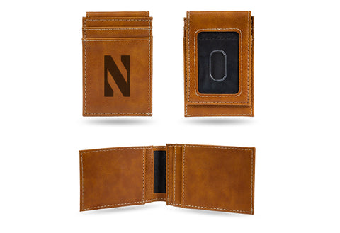 Northwestern Wildcats Laser Engraved Front Pocket Wallet