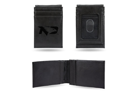 North Dakota Fighting Hawks Laser Engraved Front Pocket Wallet