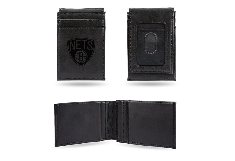 New Jersey Nets Laser Engraved Front Pocket Wallet