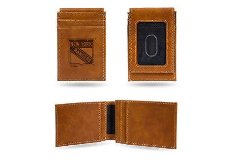 New York Rangers Laser Engraved Front Pocket Wallet