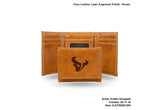 Houston Texans Laser Engraved Trifold Wallet