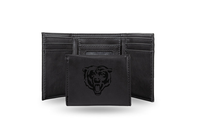 Chicago Bears Laser Engraved Trifold Wallet