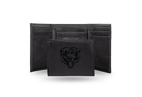 Chicago Bears Laser Engraved Trifold Wallet
