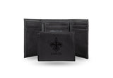 New Orleans Saints Laser Engraved Trifold Wallet