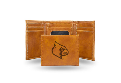 Louisville Cardinals Laser Engraved Trifold Wallet