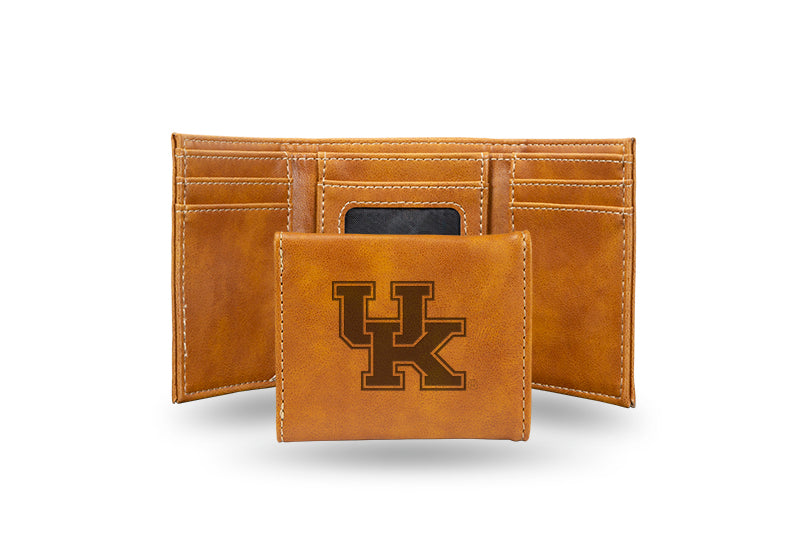 Kentucky Wildcats Laser Engraved Trifold Wallet