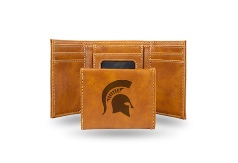 Michigan State Spartans Laser Engraved Trifold Wallet
