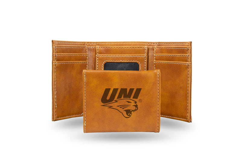 Northern Iowa Panthers Laser Engraved Trifold Wallet