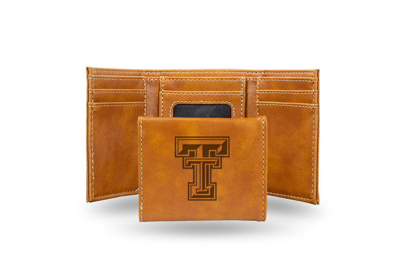 Texas Tech Red Raiders Laser Engraved Trifold Wallet