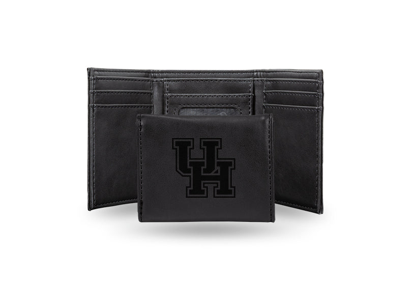 Houston Cougars Laser Engraved Trifold Wallet