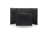 Kansas City Chiefs Laser Engraved Trifold Wallet