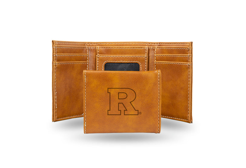 Rutgers Scarlet Knights Laser Engraved Trifold Wallet