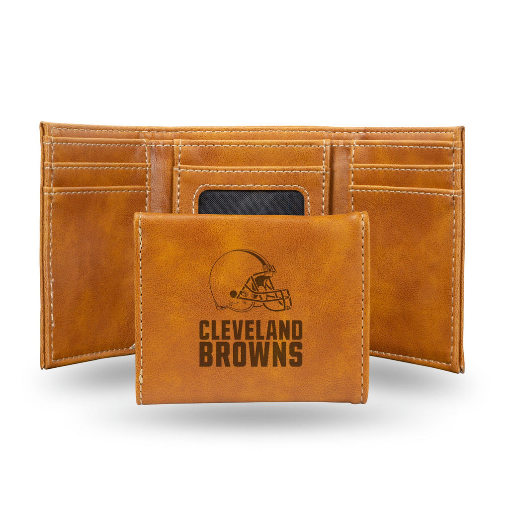 Cleveland Browns Wallet Trifold Laser Engraved