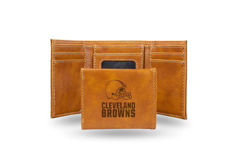 Cleveland Browns Laser Engraved Trifold Wallet