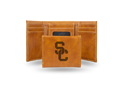 Southern California Trojans Laser Engraved Trifold Wallet