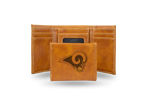 Los Angeles Rams Laser Engraved Trifold Wallet