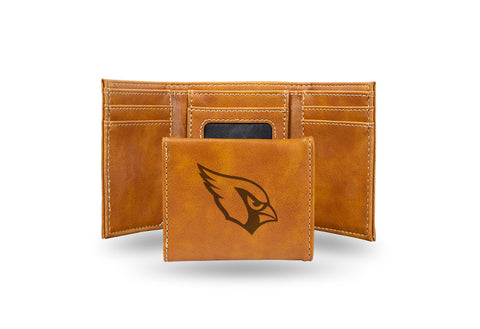 Arizona Cardinals Laser Engraved Trifold Wallet