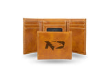 North Dakota Fighting Hawks Laser Engraved Trifold Wallet