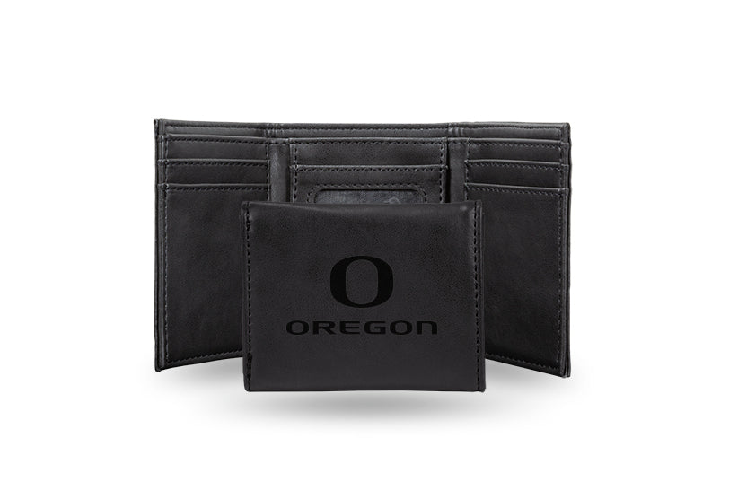Oregon Ducks Laser Engraved Trifold Wallet