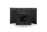 Calgary Flames Laser Engraved Trifold Wallet