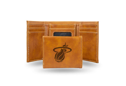 Miami Heat Laser Engraved Trifold Wallet