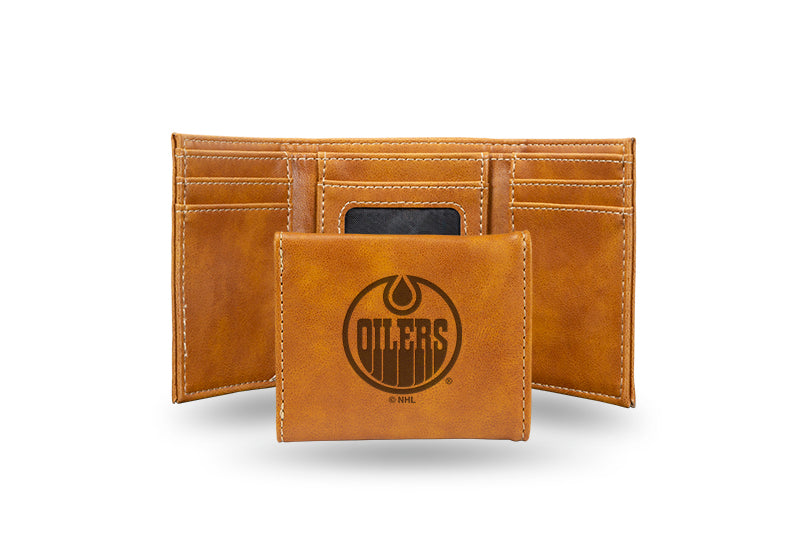 Houston Oilers Laser Engraved Trifold Wallet