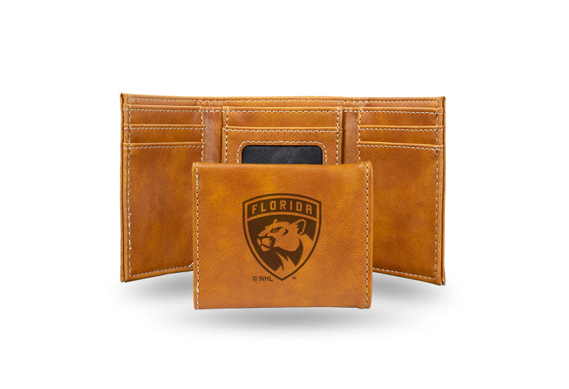 Florida Panthers Laser Engraved Trifold Wallet