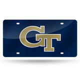 Georgia Tech Yellow Jackets Laser Cut License Tag