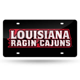 Louisiana Ragin' Cajuns Laser Cut License Tag