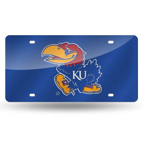 Kansas Jayhawks Laser Cut License Tag