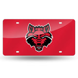 Arkansas State Red Wolves Laser Cut License Tag