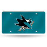 San Jose Sharks Laser Cut License Tag