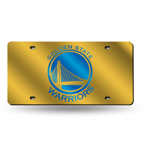 Golden State Warriors Laser Cut License Tag - Color Packaged