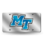 Middle Tennessee State Blue Raiders Laser Cut License Tag