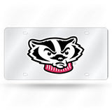 Wisconsin Badgers Laser Cut License Tag