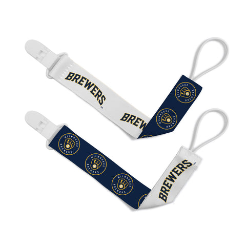 Milwaukee Brewers Pacifier Clips 2 Pack