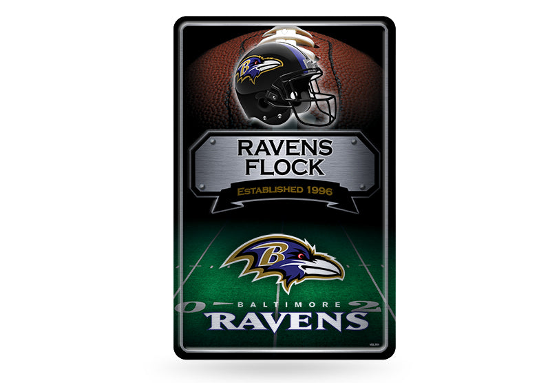 Baltimore Ravens Large Metal Sign