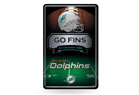Miami Dolphins Large Metal Sign