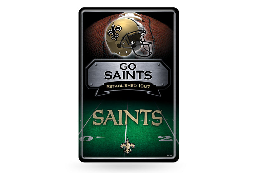 New Orleans Saints Large Metal Sign