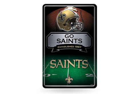 New Orleans Saints Large Metal Sign