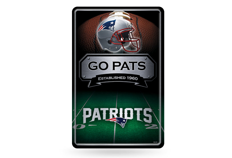 New England Patriots Large Metal Sign