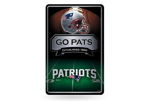 New England Patriots Large Metal Sign