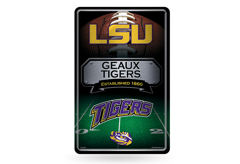 LSU Tigers Large Metal Sign
