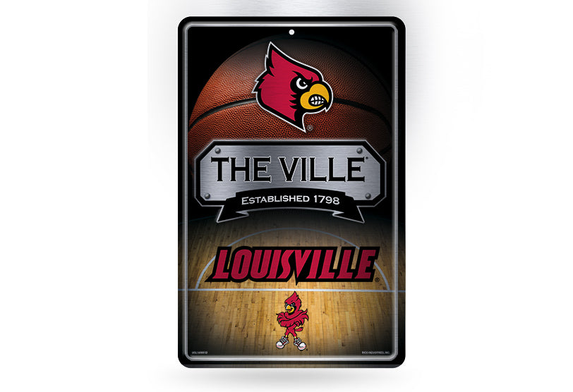 Louisville Cardinals Large Metal Sign